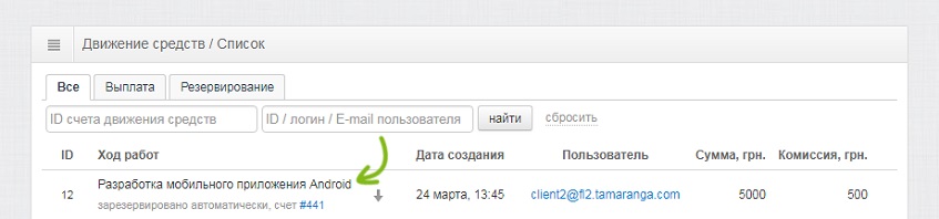 Информация о заказе