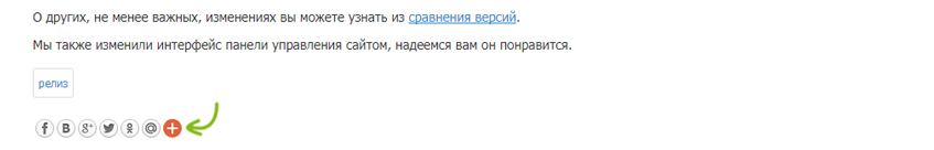 Отображение социальных сетей на странице поста